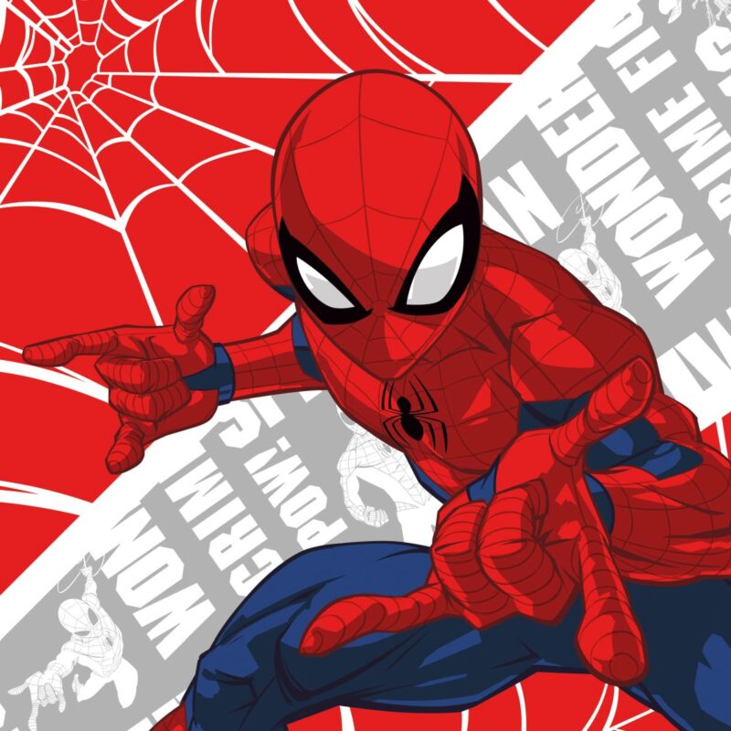 DISNEY ΛΑΒΕΤA SPIDERMAN 30Χ30 DIGITAL PRINT COTTON 100%