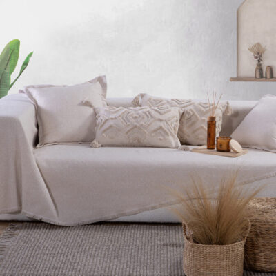 NEF-NEF ΡΙΧΤΑΡΙ ΤΕΤΡΑΘΕΣΙΟΥ ΚΑΝΑΠΕ ARONIA 170X350 ECRU
