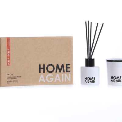 ΑΡΩΜΑΤΙΚΟ ΚΕΡΙ & ΑΡΩΜΑΤΙΚΟ ΧΩΡΟΥ ΜΕ ΣΤΙΚΣ HOME AGAIN NEF-NEF HOMEWARE WHITE