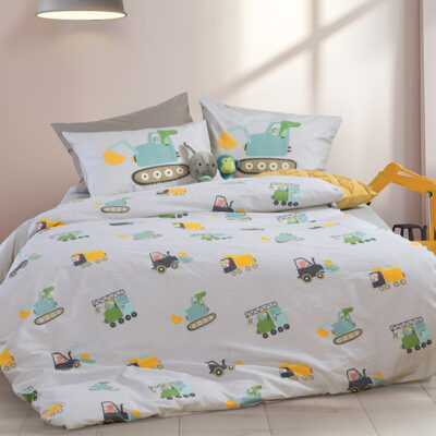 ΠΑΙΔΙΚΑ ΣΕΤ ΣΕΝΤΟΝΙΑ ΜΟΝΑ FUN AT WORK 170X260 NEF-NEF HOMEWARE GREY