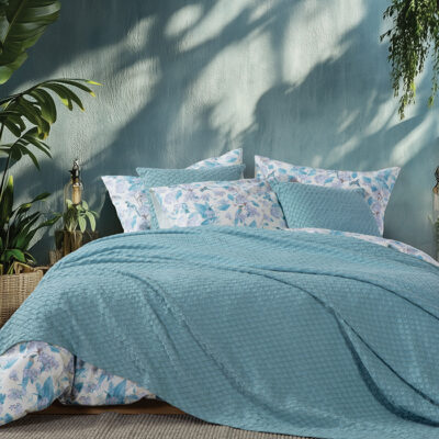 ΚΟΥΒΕΡΤΑ ΠΙΚΕ ΥΠΕΡΔΙΠΛΗ ELMER BLUE 230X240 NEF-NEF HOMEWARE AQUA