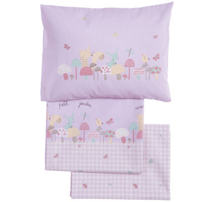 ΒΡΕΦΙΚΑ ΣΕΤ ΣΕΝΤΟΝΙΑ ΚΟΥΝΙΑΣ MON PETIT JARDIN  NEF-NEF HOMEWARE LILAC
