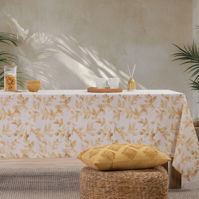 ΤΡΑΠΕΖΟΜΑΝΤΗΛΟ SENCIL 140X140 NEF-NEF HOMEWARE YELLOW