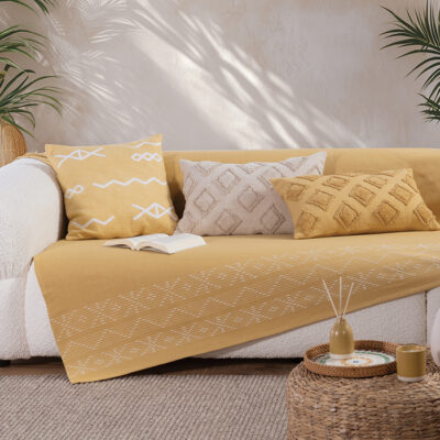 ΡΙΧΤΑΡΙ ΤΡΙΘΕΣΙΟΥ ΚΑΝΑΠΕ CREATE 180Χ300 NEF-NEF HOMEWARE YELLOW
