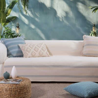 ΡΙΧΤΑΡΙ ΤΡΙΘΕΣΙΟΥ ΚΑΝΑΠΕ SPIRIT BLUE 180Χ300 NEF-NEF HOMEWARE NATURAL