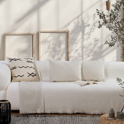 ΡΙΧΤΑΡΙ ΔΙΘΕΣΙΟΥ ΚΑΝΑΠΕ MALTA 25 170X250 NEF-NEF HOMEWARE ECRU/BLACK