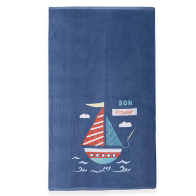 ΠΑΙΔΙΚΗ ΠΕΤΣΕΤΑ ΘΑΛΑΣΣΗΣ BON VOYAGE 70X120 NEF-NEF HOMEWARE NAVY BLUE
