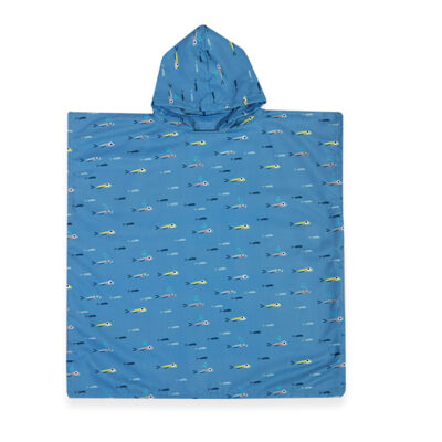 ΠΑΙΔΙΚΟ ΠΟΝΤΣΟ FISH TEAM 65X65 NEF-NEF HOMEWARE BLUE