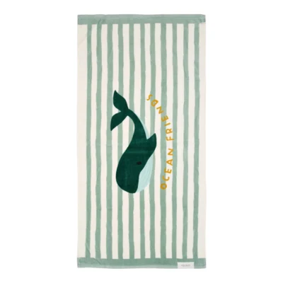 LITTLE DUTCH ΠΕΤΣΕΤΑ ΘΑΛΑΣΣΗΣ SEASHELLS AND STRIPES SURF BLUE