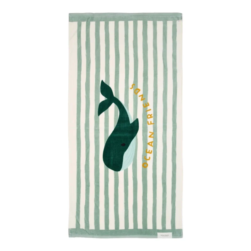 LITTLE DUTCH ΠΕΤΣΕΤΑ ΘΑΛΑΣΣΗΣ SEASHELLS AND STRIPES SURF BLUE