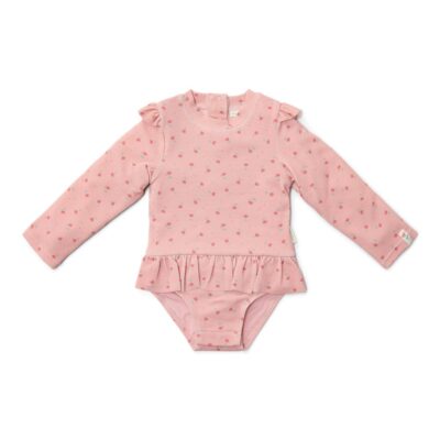 LITTLE DUTCH ΟΛΟΣΩΜΟ ΜΑΚΡΥΜΑΝΙΚΟ ΜΑΓΙΟ ΓΙΑ ΚΟΡΙΤΣΙΑ SUNNY FLOWERS BLUSH