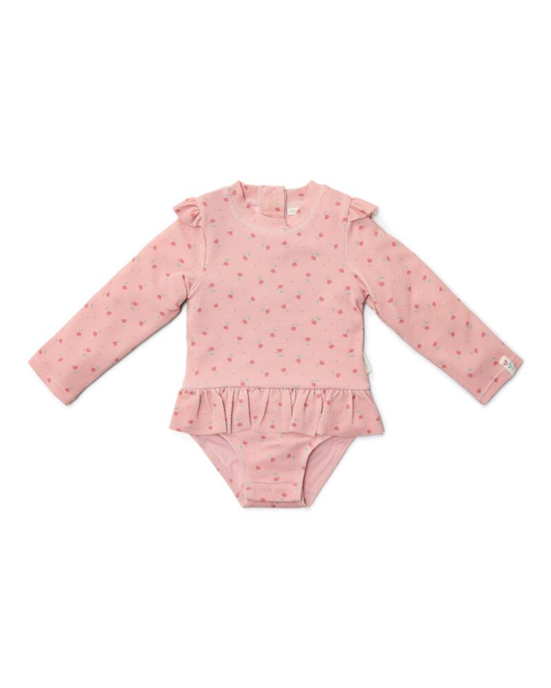 LITTLE DUTCH ΟΛΟΣΩΜΟ ΜΑΚΡΥΜΑΝΙΚΟ ΜΑΓΙΟ ΓΙΑ ΚΟΡΙΤΣΙΑ SUNNY FLOWERS BLUSH