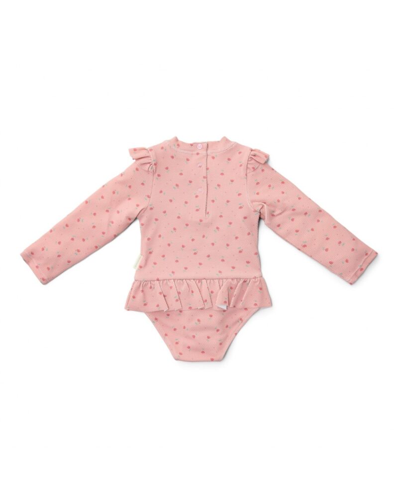 LITTLE DUTCH ΟΛΟΣΩΜΟ ΜΑΚΡΥΜΑΝΙΚΟ ΜΑΓΙΟ ΓΙΑ ΚΟΡΙΤΣΙΑ SUNNY FLOWERS BLUSH - Image 2