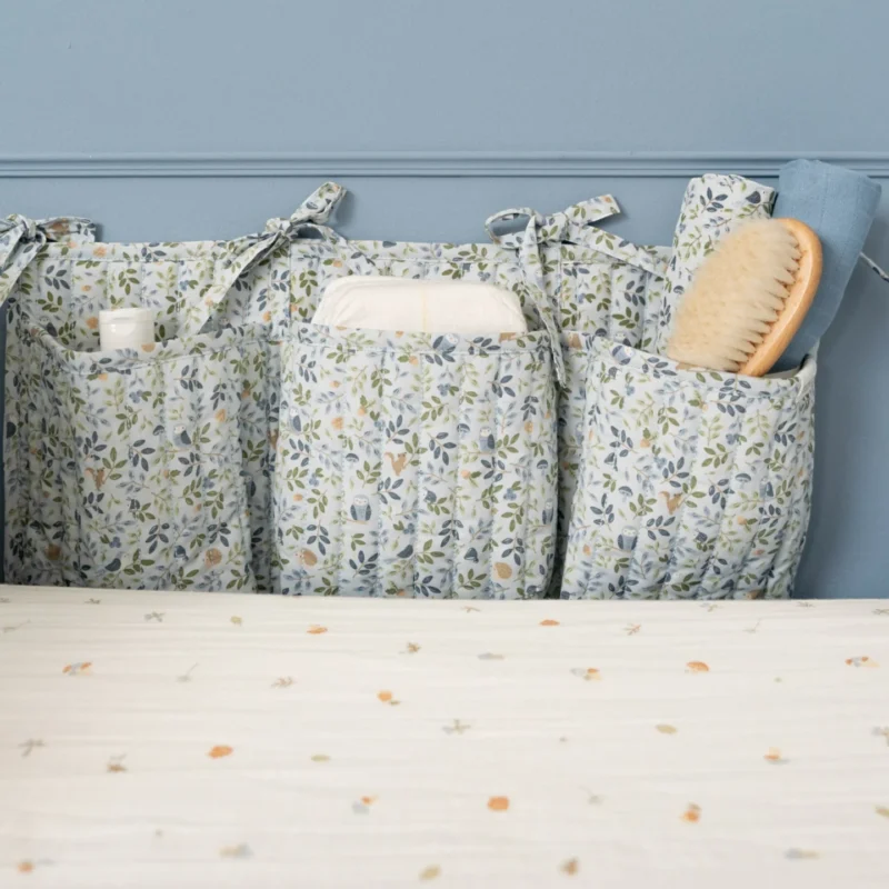 LITTLE DUTCH ΣΕΤ 2 ΠΑΝΑΚΙΑ ΑΓKΑΛΙΑΣ ΑΠΟ ΜΟΥΣΕΛΙΝΑ FOREST ADVENTURE/DENIM BLUE 70x70 - Image 2