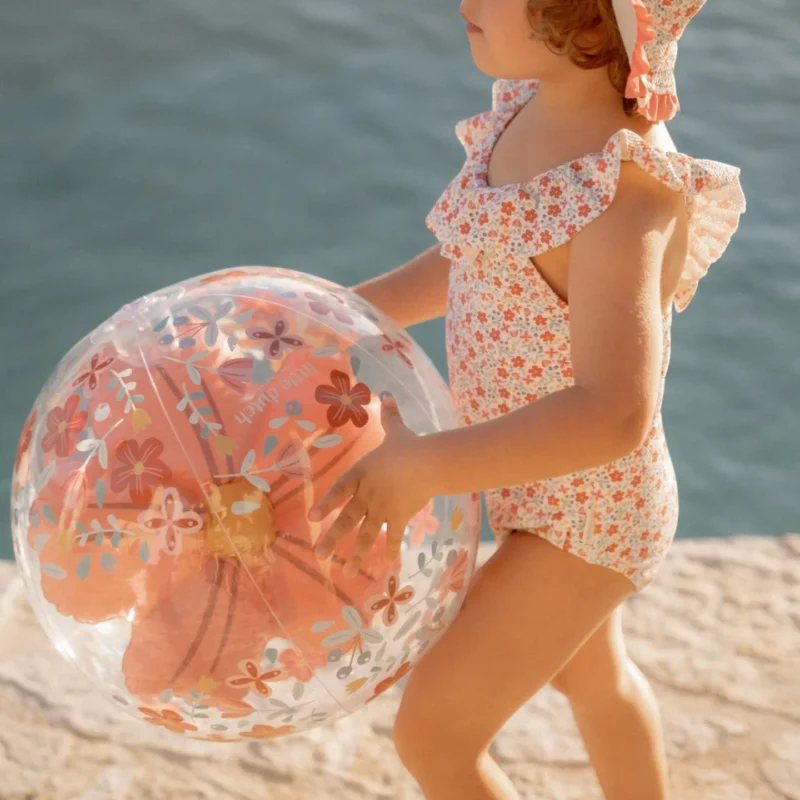 LITTLE DUTCH ΜΠΑΛΑ ΠΑΡΑΛΙΑΣ 3D PINK FLOWERS - Image 4