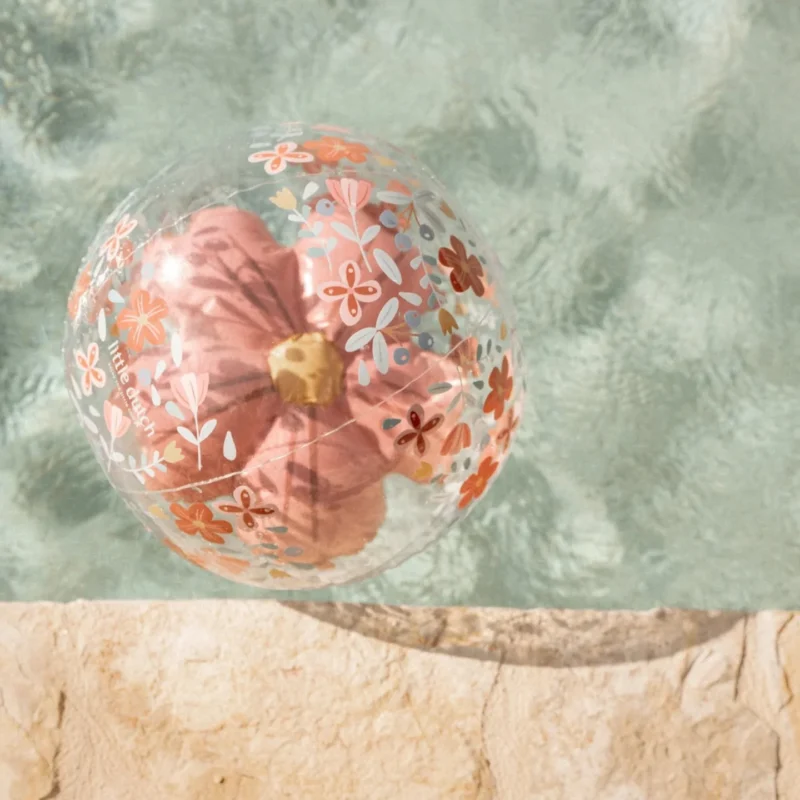 LITTLE DUTCH ΜΠΑΛΑ ΠΑΡΑΛΙΑΣ 3D PINK FLOWERS - Image 6