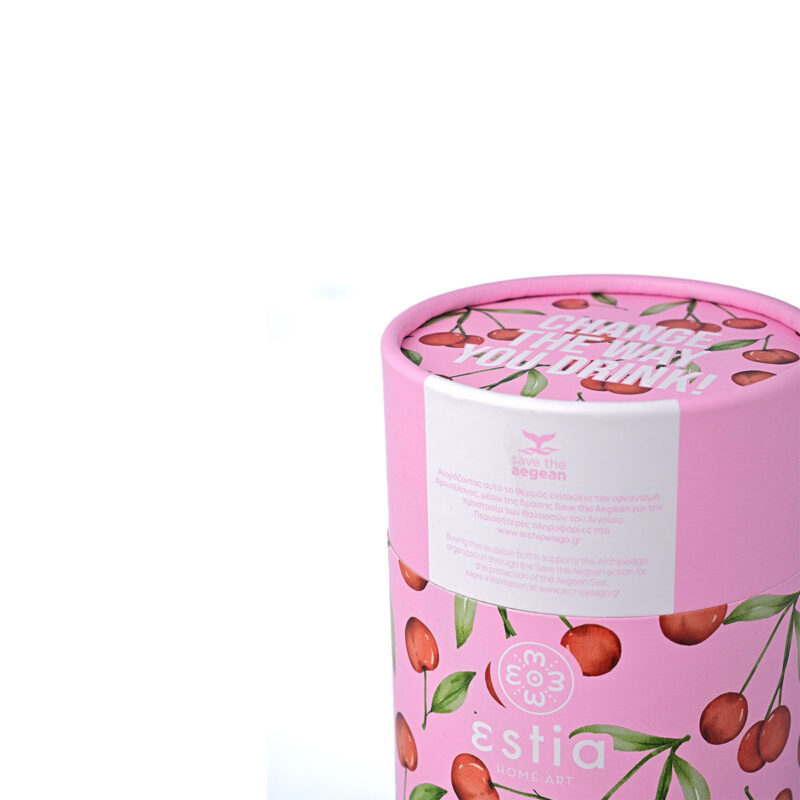 ESTIA HOME ART ΘΕΡΜΟΣ COFFEE MUG SAVE THE AEGEAN 350ml CHERRY ROSE - Image 6