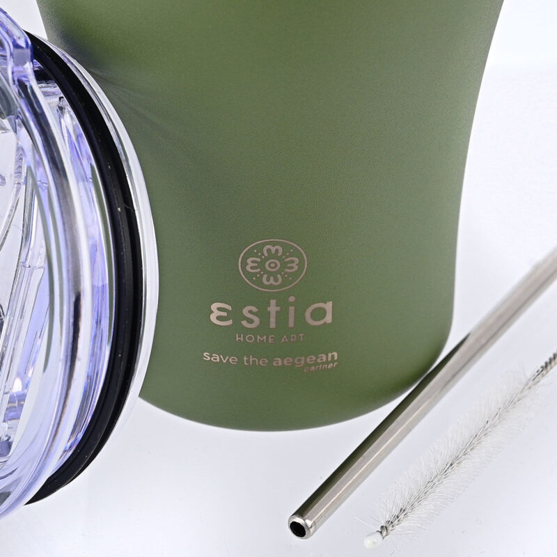 ESTIA HOME ART ΘΕΡΜΟΣ COFFEE MUG SAVE THE AEGEAN 350ml FOREST SPIRIT - Image 4