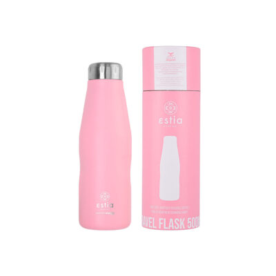 ESTIA HOME ART ΘΕΡΜΟΣ TRAVEL FLASK SAVE THE AEGEAN 500ml BLOSSOM ROSE