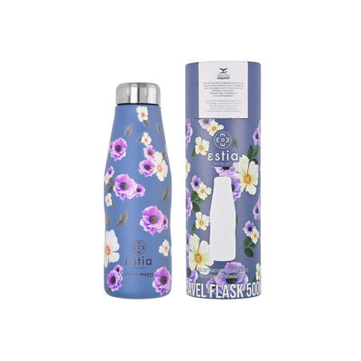 ESTIA HOME ART ΘΕΡΜΟΣ TRAVEL FLASK SAVE THE AEGEAN 500ml GARDEN BLUE
