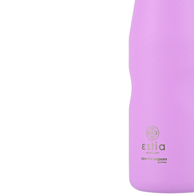 ESTIA HOME ART ΘΕΡΜΟΣ TRAVEL FLASK SAVE THE AEGEAN 750ml LAVENDER PURPLE - Image 6