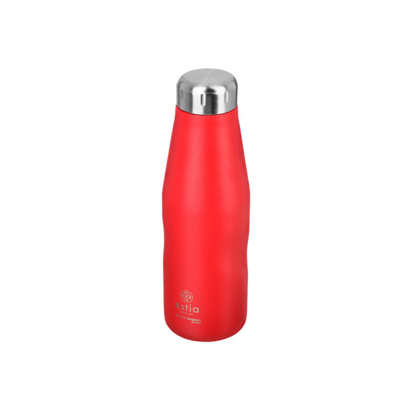 ESTIA HOME ART ΘΕΡΜΟΣ TRAVEL FLASK SAVE THE AEGEAN 500ml SCARLET RED - Image 4
