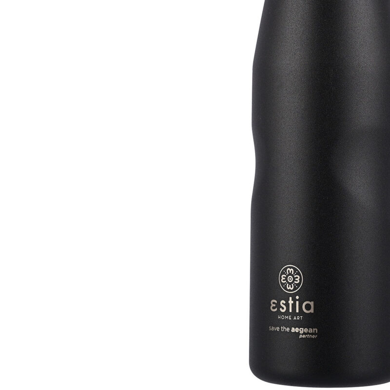 ESTIA HOME ART ΘΕΡΜΟΣ TRAVEL FLASK SAVE THE AEGEAN 750ml MIDNIGHT BLACK - Image 3