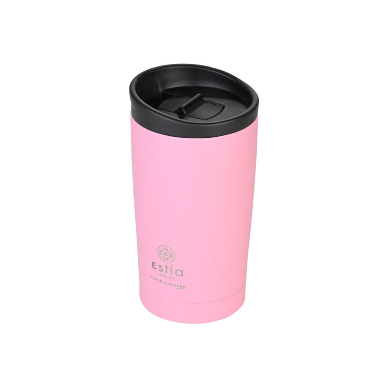 ESTIA HOME ART ΘΕΡΜΟΣ TRAVEL MUG SAVE THE AEGEAN 350ml BLOSSOM ROSE - Image 2
