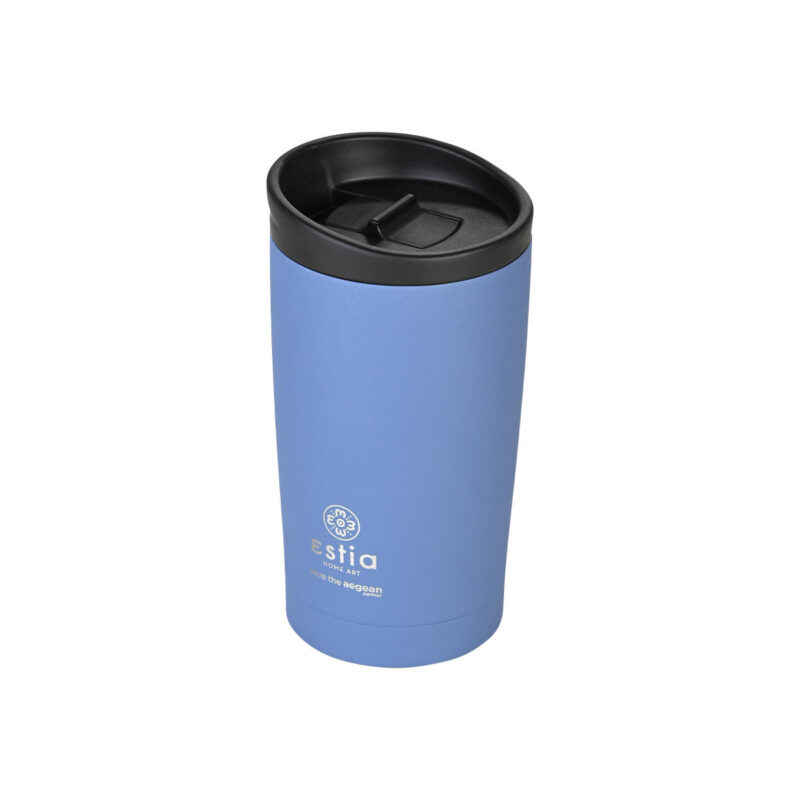 ESTIA HOME ART ΘΕΡΜΟΣ TRAVEL MUG SAVE THE AEGEAN 350ml DENIM BLUE - Image 3