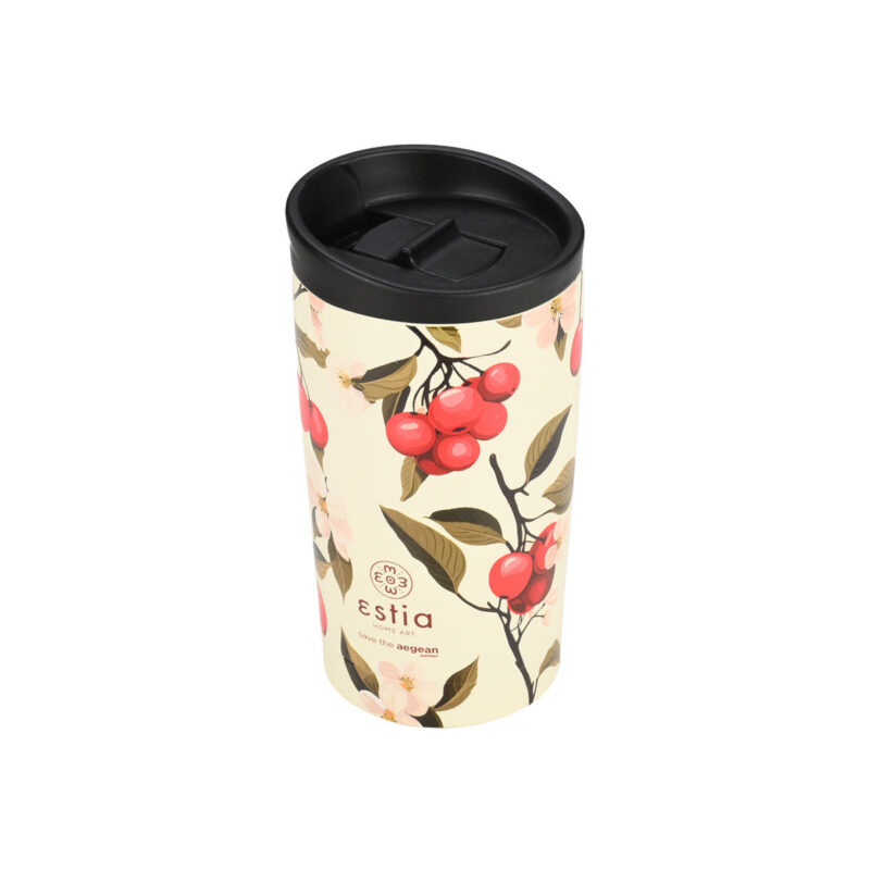 ESTIA HOME ART ΘΕΡΜΟΣ TRAVEL MUG SAVE THE AEGEAN 350ml SAKURA WHISPER - Image 4