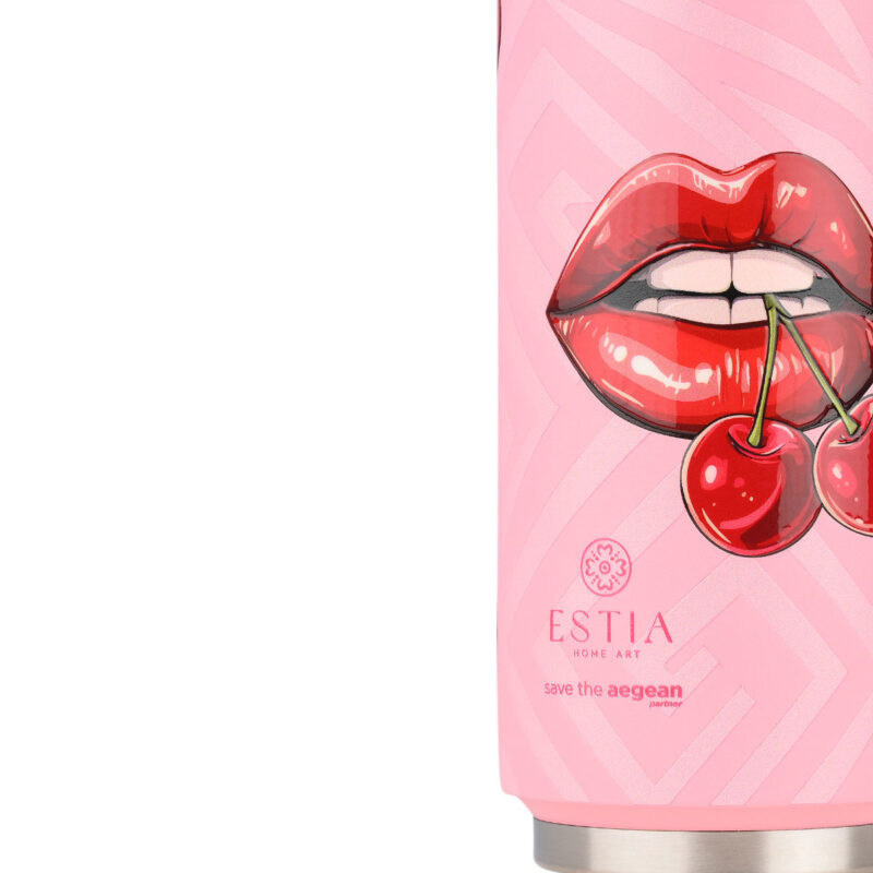 ESTIA HOME ART ΘΕΡΜΟΣ TRAVEL CUP SAVE THE AEGEAN 500ml BLUSH POP - Image 2