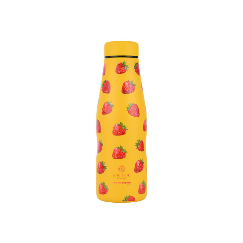 ESTIA HOME ART ΘΕΡΜΟΣ TRAVEL FLASK SAVE THE AEGEAN 500ml BERRY BRIGHT