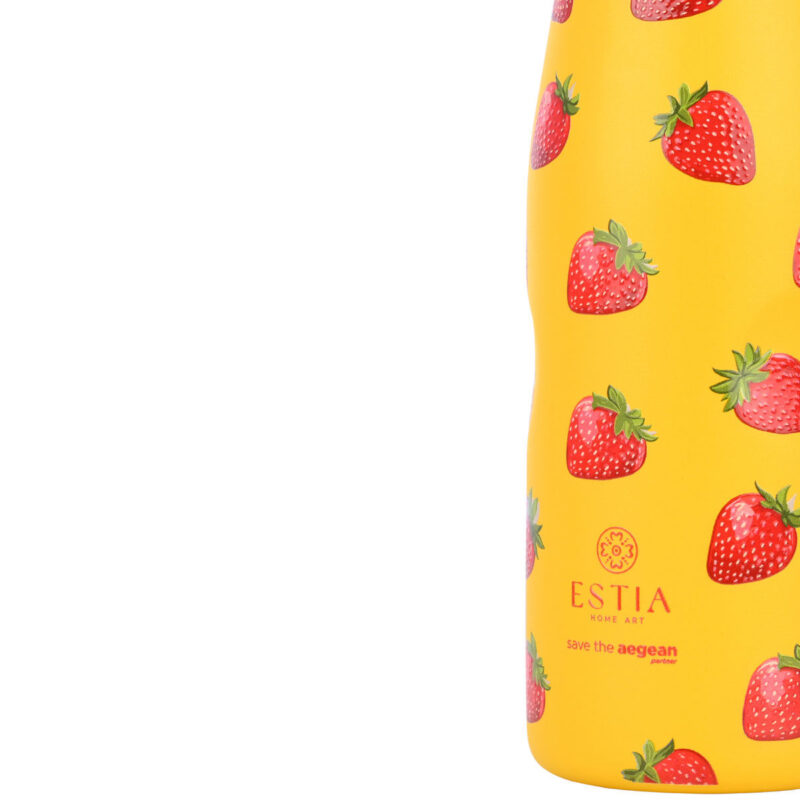 ESTIA HOME ART ΘΕΡΜΟΣ TRAVEL FLASK SAVE THE AEGEAN 500ml BERRY BRIGHT - Image 2
