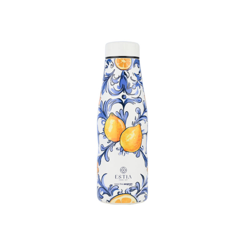 ESTIA HOME ART ΘΕΡΜΟΣ TRAVEL FLASK SAVE THE AEGEAN 500ml AMALFI COAST