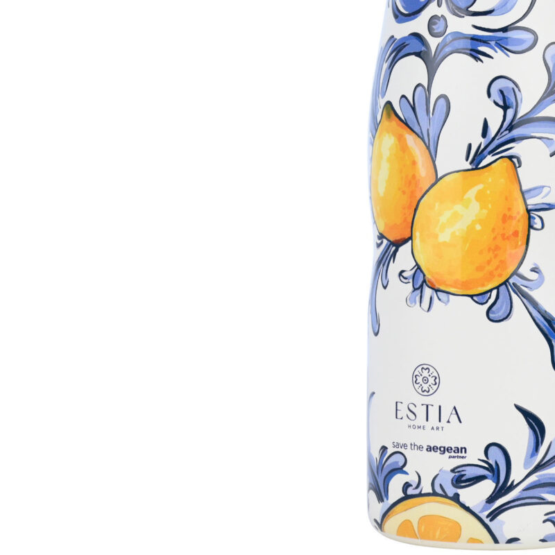 ESTIA HOME ART ΘΕΡΜΟΣ TRAVEL FLASK SAVE THE AEGEAN 500ml AMALFI COAST - Image 2