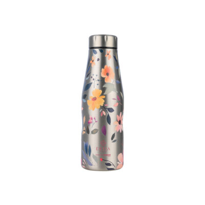 ESTIA HOME ART ΘΕΡΜΟΣ TRAVEL FLASK SAVE THE AEGEAN 500ml SILVER BOTANIC