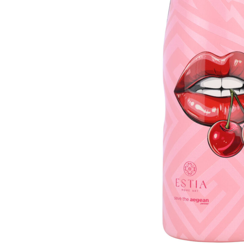 ESTIA HOME ART ΘΕΡΜΟΣ TRAVEL FLASK SAVE THE AEGEAN 500ml BLUSH POP - Image 2