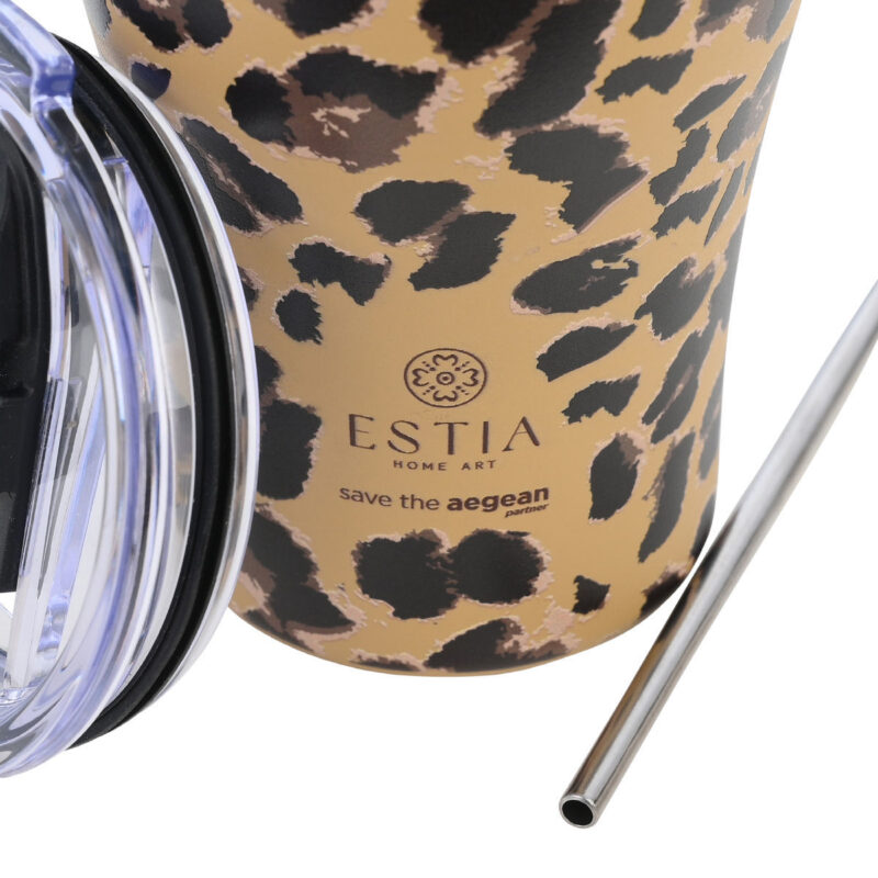ESTIA HOME ART ΘΕΡΜΟΣ COFFEE MUG SAVE THE AEGEAN 350ml SPOTTED PROWL - Image 2