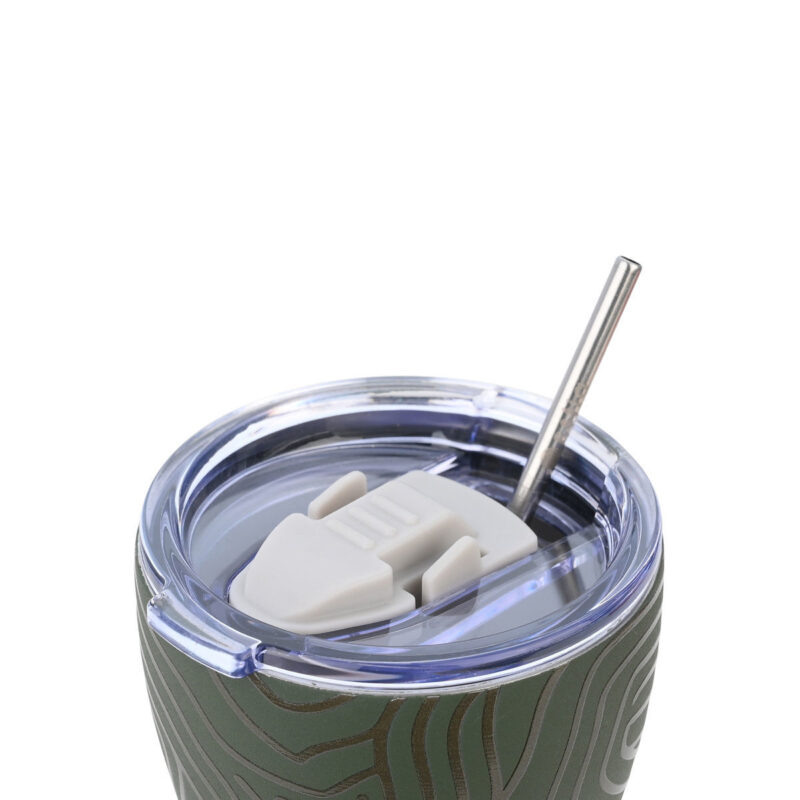ESTIA HOME ART ΘΕΡΜΟΣ COFFEE MUG SAVE THE AEGEAN 350ml OLIVE FLOW - Image 2