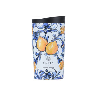 ESTIA HOME ART ΘΕΡΜΟΣ TRAVEL MUG SAVE THE AEGEAN 350ml AMALFI COAST