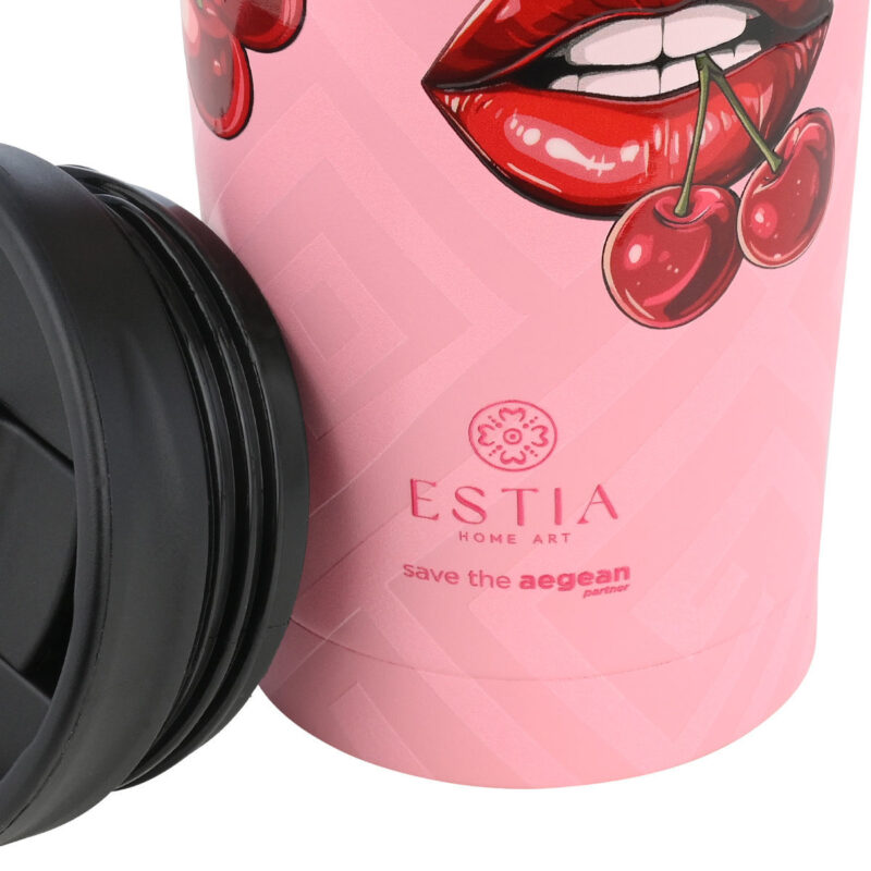 ESTIA HOME ART ΘΕΡΜΟΣ TRAVEL MUG SAVE THE AEGEAN 350ml BLUSH POP - Image 3
