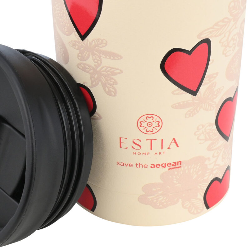 ESTIA HOME ART ΘΕΡΜΟΣ TRAVEL MUG SAVE THE AEGEAN 350ml TENDER LACE - Image 3