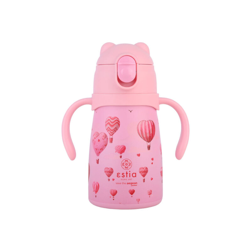 ESTIA HOME ART ΘΕΡΜΟΣ ΠΑΙΔΙΚΟ BUBBLE BOTTLE SAVE THE AEGEAN 300ml LOVE ASCEND