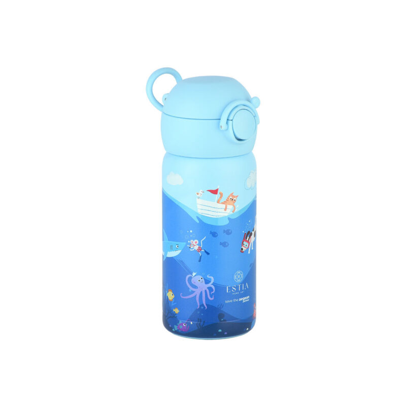 ESTIA HOME ART ΘΕΡΜΟΣ ΠΑΙΔΙΚΟ WONDER BOTTLE SAVE THE AEGEAN 350ml OCEAN PLAY - Image 2