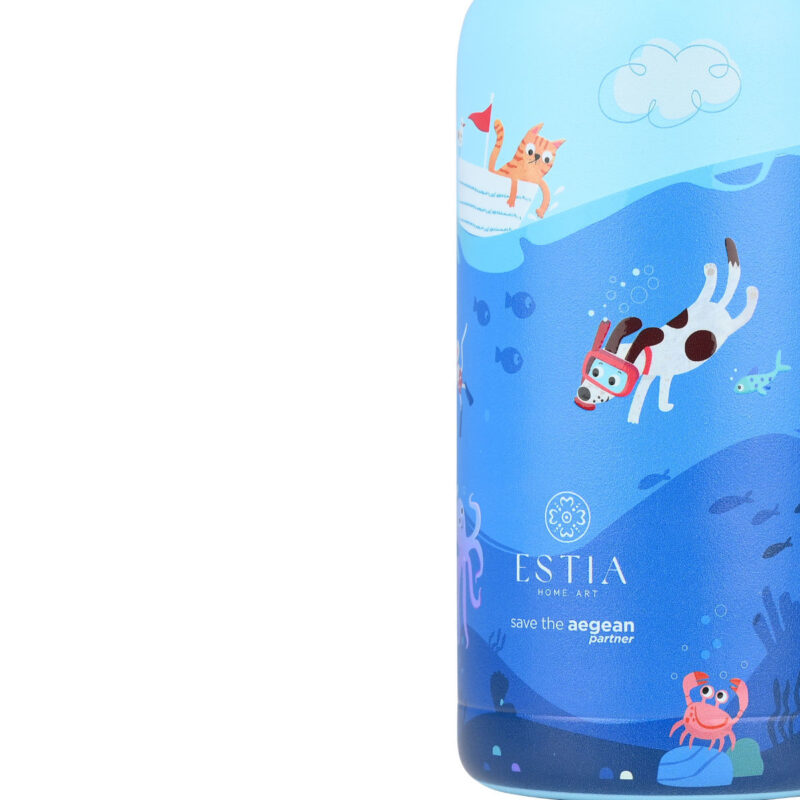 ESTIA HOME ART ΘΕΡΜΟΣ ΠΑΙΔΙΚΟ WONDER BOTTLE SAVE THE AEGEAN 350ml OCEAN PLAY - Image 3