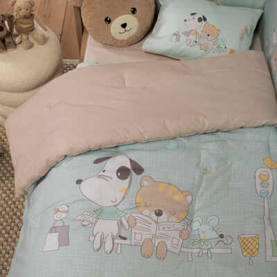 ΒΡΕΦΙΚΟ ΠΑΠΛΩΜΑ LIFE IN THE CITY 110Χ140 NEF-NEF HOMEWARE AQUA