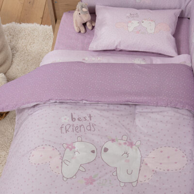 ΒΡΕΦΙΚΟ ΠΑΠΛΩΜΑ BEST FRIENDS 110Χ140 NEF-NEF HOMEWARE LILAC