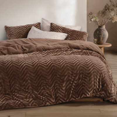 ΣΕΤ ΠΑΠΛΩΜΑΤΟΘΗΚΗ ΜΟΝΗ CARMEN 160X220 NEF-NEF HOMEWARE MOCCA