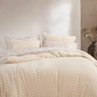 ΣΕΤ ΠΑΠΛΩΜΑΤΟΘΗΚΗ ΥΠΕΡΔΙΠΛΗ CARMEN 240X220 NEF-NEF HOMEWARE ECRU
