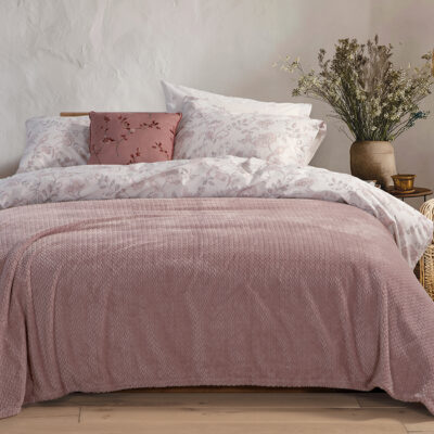 ΚΟΥΒΕΡΤΑ ΥΠΕΡΔΙΠΛΗ WORTH 220X240 NEF-NEF HOMEWARE MAUVE